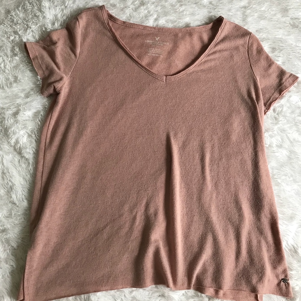 AEO soft pink tee